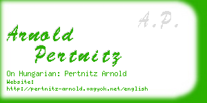 arnold pertnitz business card